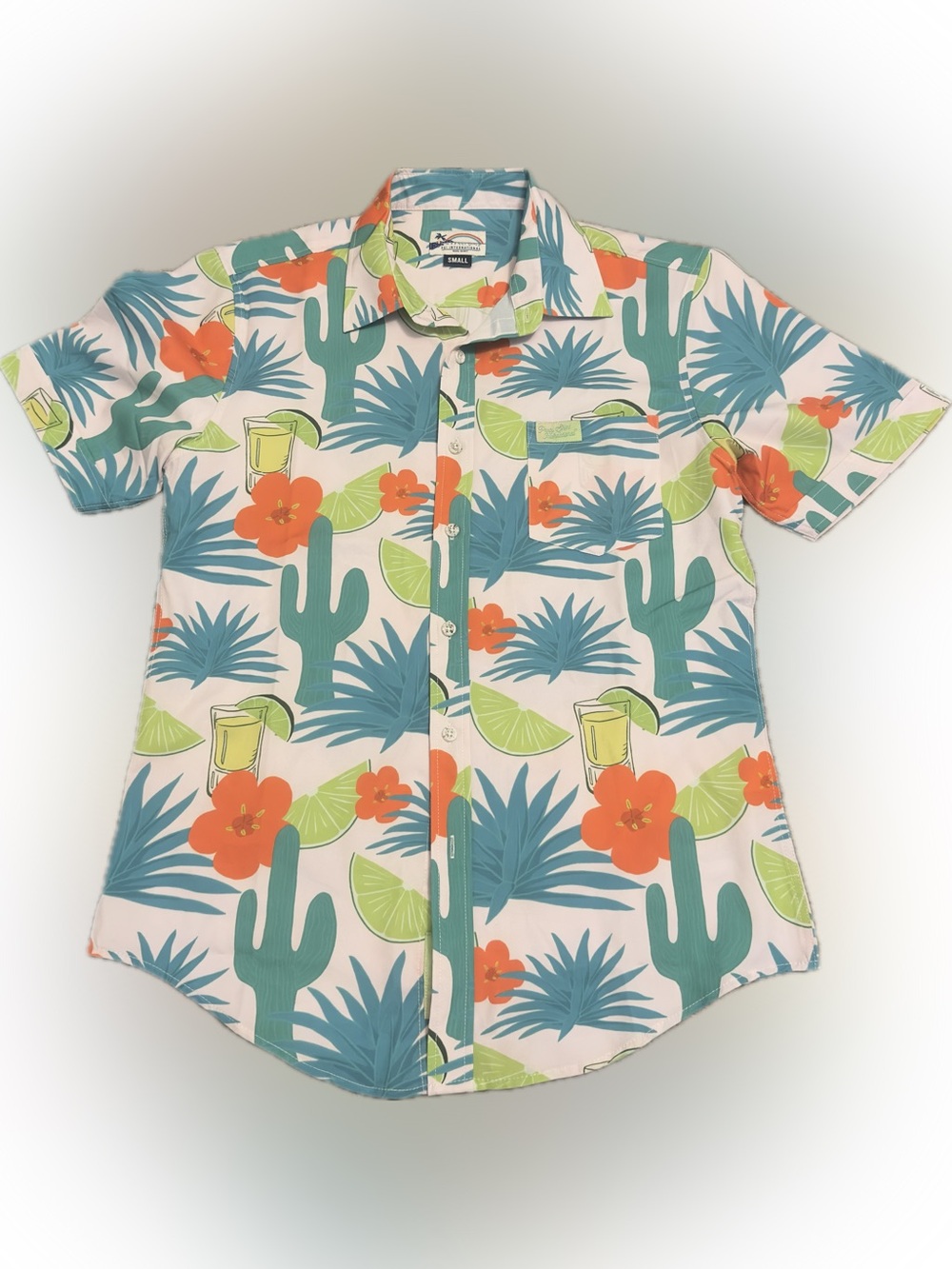 Party Shirts International Tequila Town Short Sleeve Button Down